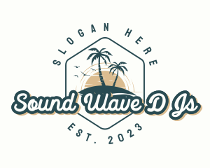 Resort  Beach Island logo design