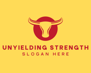 Strong Red Bull  logo design