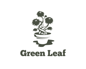 Bonsai Plant Pot logo design