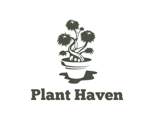 Bonsai Plant Pot logo design