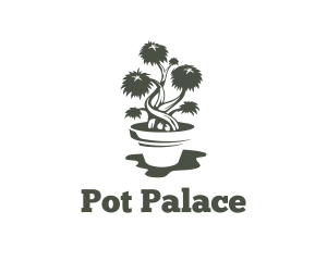 Bonsai Plant Pot logo design