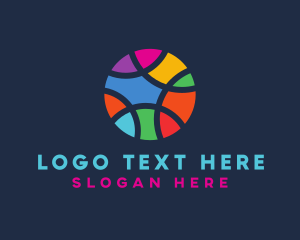 Colorful Mosaic Circle Ball logo