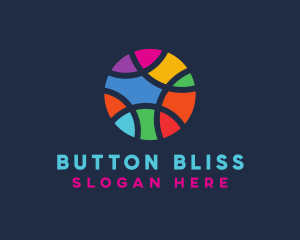 Colorful Mosaic Circle Ball logo design