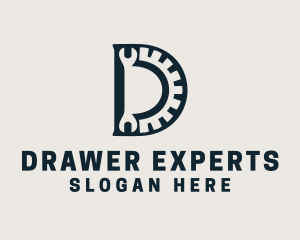 Engine Repair Wrench Letter logo design