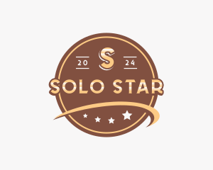 Retro Swoosh Star logo design