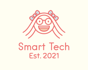 Smart Happy Girl logo design
