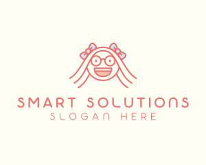 Smart Happy Girl logo design