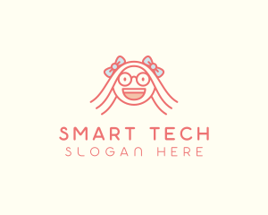 Smart Happy Girl logo design