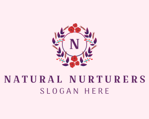 Flower Wreath Beauty logo design