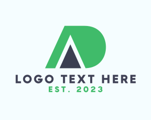 Modern Monogram Letter AD logo
