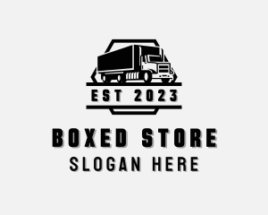 Box Truck Mover Logistics logo design