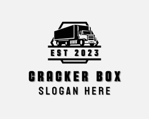 Box Truck Mover Logistics logo design