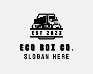 Box Truck Mover Logistics logo design