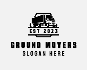 Box Truck Mover Logistics logo design