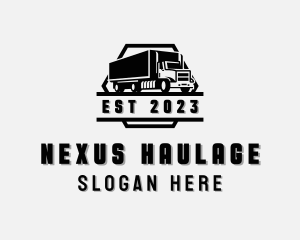 Box Truck Mover Logistics logo design