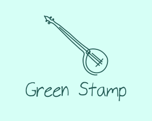 Green Banjo Guitar logo design