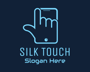 Hand Touch Smartphone logo design