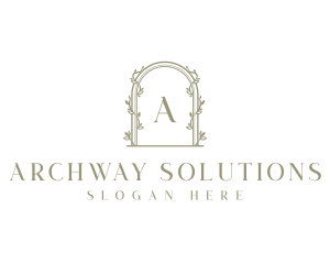 Floral Vine Archway logo design