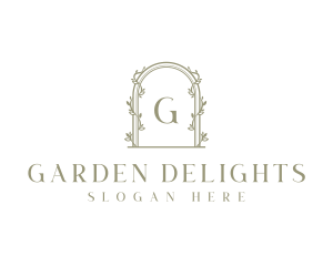 Floral Vine Archway logo design