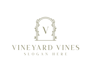 Floral Vine Archway logo design