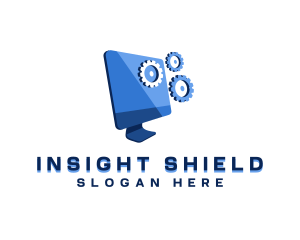 Computer Monitor Cogwheel logo