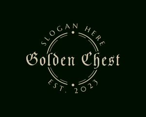 Medieval Gothic Badge logo design