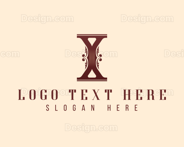 Pillar Decor Letter X Logo