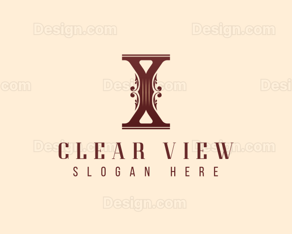 Pillar Decor Letter X Logo