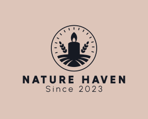 Natural Spa Candle  logo design