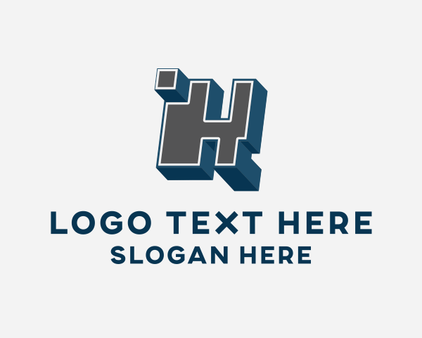 Blocky logo example 1