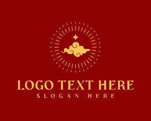 Golden Chinese Cloud logo