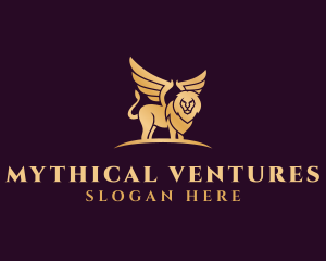 Mythical Griffin Lion logo design