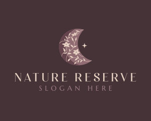 Moon Flower Nature Beauty logo design