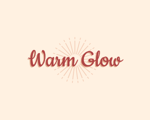 Vacation Sunray Cursive logo design