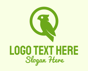 Green Cockatoo Bird  Logo