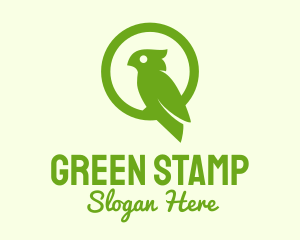 Green Cockatoo Bird  logo design