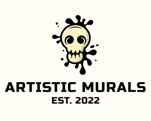 Skull Graffiti Mural logo