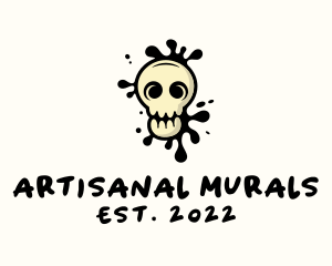 Skull Graffiti Mural logo