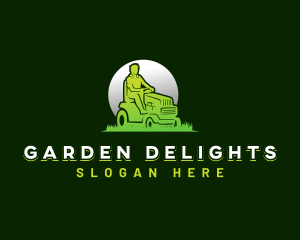 Lawn Mower Gardener Maintenance logo design