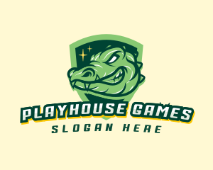 Crocodile Alligator Gaming logo design