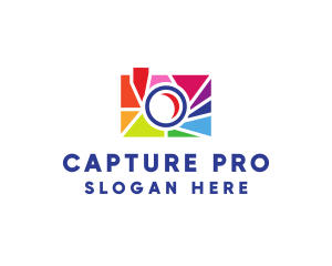 Colorful Camera Shutter logo design