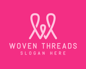 Pink Loop Letter W logo design