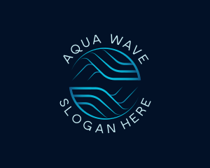 Water Wave Circuit logo design