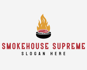 Smoked Grill Steak Fire BBQ logo