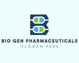 Medical Pharmacy Letter B logo design