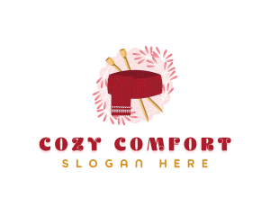 Cozy Knitted Scarf logo design