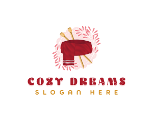 Cozy Knitted Scarf logo design