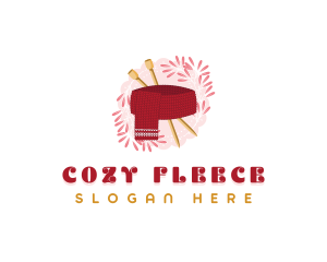 Cozy Knitted Scarf logo design