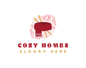 Cozy Knitted Scarf logo design