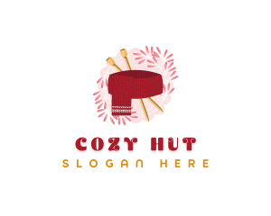 Cozy Knitted Scarf logo design